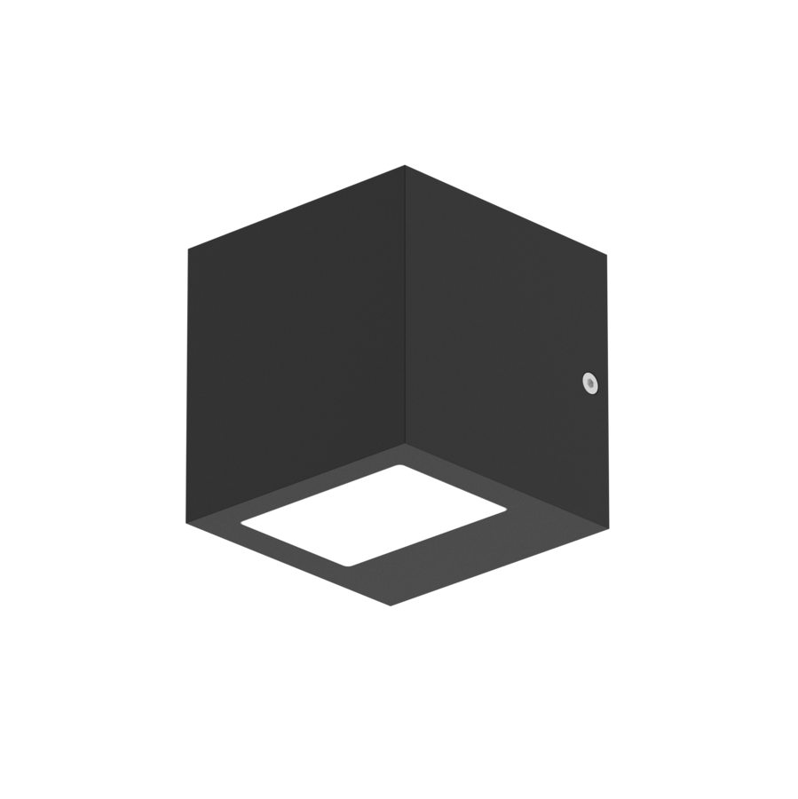 Cubic Q LED Wall IP65 GU10 OPAL Black - PXF Lighting