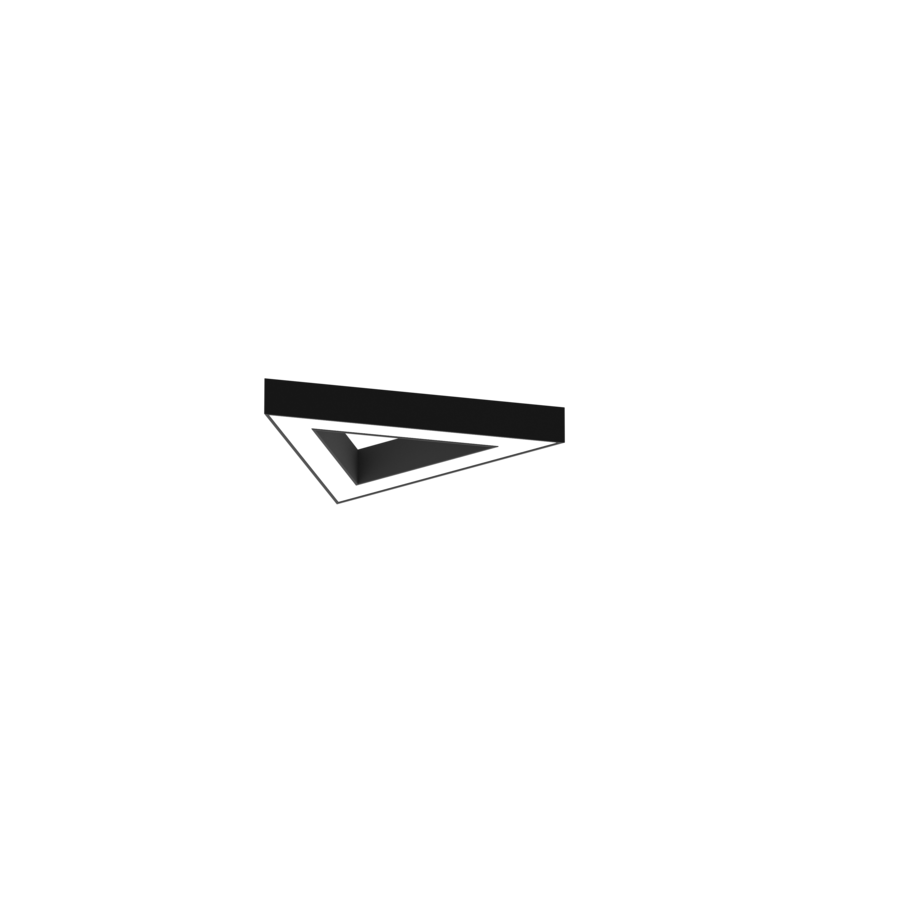 Geometric Triangle LED Mini 390mm 22W 2440lm 930 OPAL Czarny - PXF Lighting