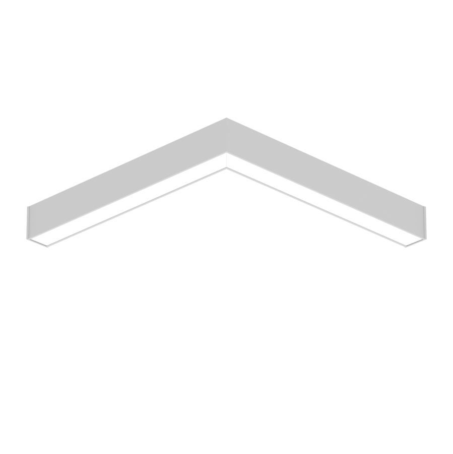 Sigma II Corner LED L 25W 2330lm 830 OPAL Grey TH5 - PXF Lighting